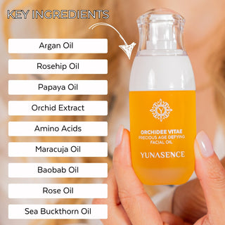KEY INGREDIENTS OF Orchidee Vitae Precious Age Defying Facial Oil