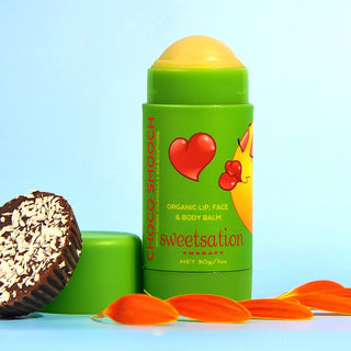 Choco Smooch Organic Lip & Face Balm, with Argan, Calendula & Sea Buckthorn