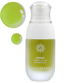 Yunasence OMNIO Green Cavi-R Retinolixir, Bio-Retinol Liquid Lift, with 3% Bakuchiol, Collagen & Elastin, antiaging daily natural retinol oil