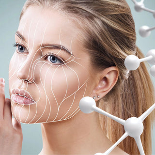image of a very young woman with facial mapping graph on her face