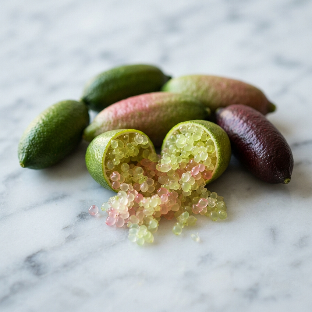 image of caviar lime Microcitrus Australasica Fruit