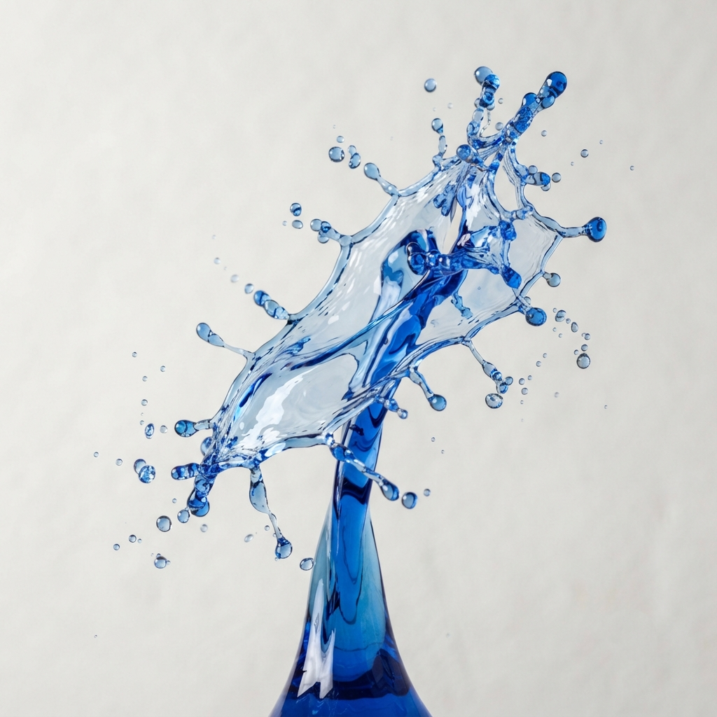 image of a blue splash representing malachite extract