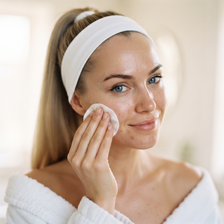 image of a woman with combination skin