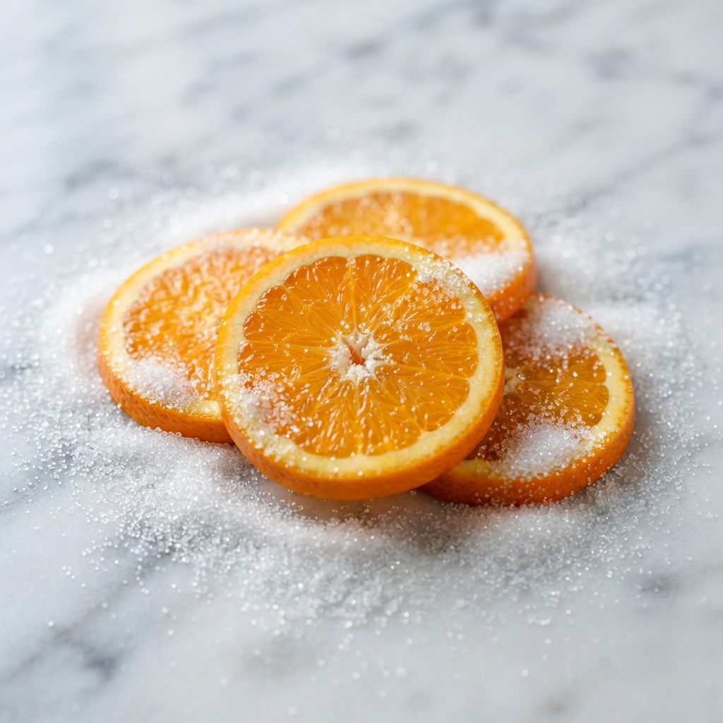 image of orange slices and white powder representing vitamin c