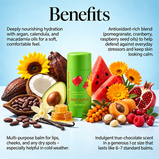 Choco Smooch Organic Lip & Face Balm, with Argan, Calendula & Sea Buckthorn