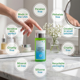 CARIN’DUO Bi-Phase Micellar Makeup Remover for Waterproof Makeup. Eyes/Face/Lips