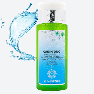 CARIN’DUO Bi-Phase Micellar Makeup Remover for Waterproof Makeup. Eyes/Face/Lips