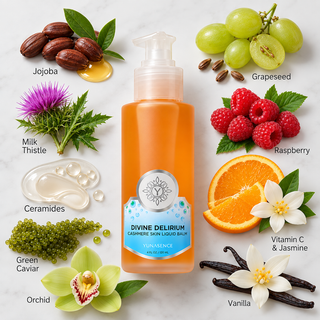 DIVINE DELIRIUM Cashmere Skin Liquid Balm, with Ceramide, Peptide, Bakuchiol