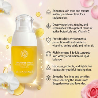 ORCHIDEE VITAE Precious Age Defying Facial Oil, with Orchid Flower, Argan and Maracuja, 1oz