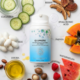 QLUMIERE Bio-Restorative Cucumber Day Creme with Silk Proteins, Enzymes & Co Q10