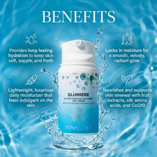 QLUMIERE Bio-Restorative Cucumber Day Creme with Silk Proteins, Enzymes & Co Q10