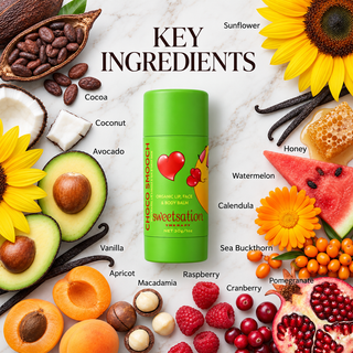 Choco Smooch Organic Lip & Face Balm, with Argan, Calendula & Sea Buckthorn
