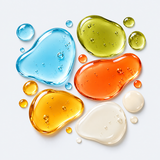 image of colorful serum drops